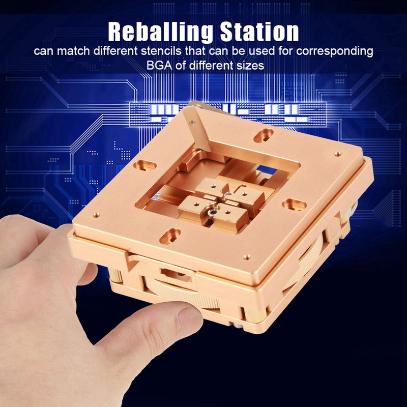 WN8090 BGA Reballing Station Auto Magnet Stencil Solder Rework Kit
