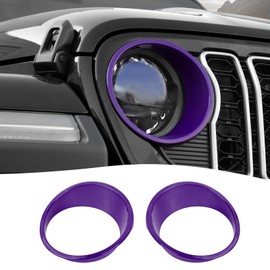 SQQP Headlight Turn Light Cover Trim Compatible with 2024+ Jeep Wrangler JL JLU & Gladiator JT Exterior Accessories (Purple)