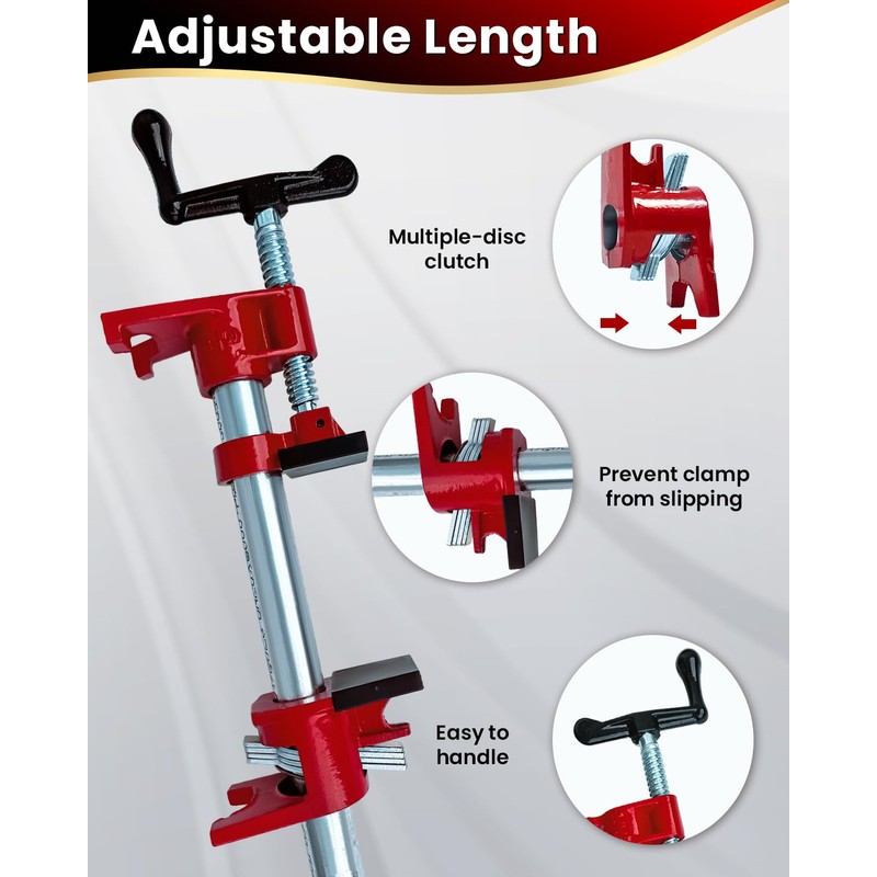 DUPDMKIN Pipe Clamps 3/4 inch 6 Pack Pipe Clamp with