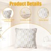 Leseogye 2 Pack Spring Summer Cushion Covers 18x18in, White Flower