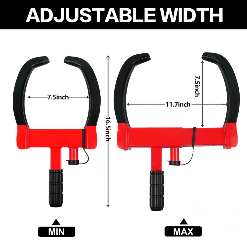 KAYCENTOP Wheel Clamp Lock Tire Lock Anti Theft Lock Fit