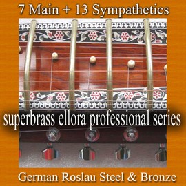 Premium Ellora 7+11 Full Sitar String Set. Bronze & German Steel.