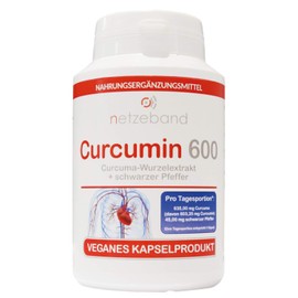 Curcuma Extract Capsules, Curcumin Content of One Capsule Corresponds to approx. 20,000 mg of Turmeric, High Dose of 95% Extract