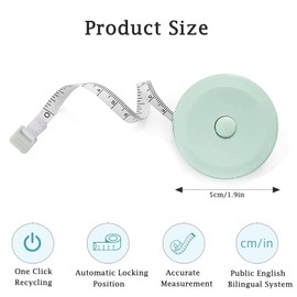 KISUOMAOYI 3 PCS 60inch/150cm Measuring Tape for Body Measurements, Retractable Sewing Fabric Tailors Tape Measure Dual Sided for Measure Length, Chest, Waist(Green & Blue & Pink)