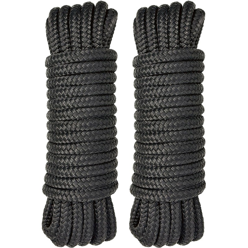 PACTHSD Boat Dock Lines 2 Pack 3/8" x 25' Double