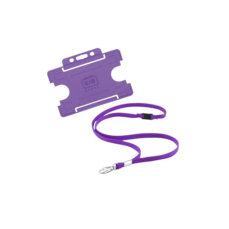 Purple Lanyard with Card Holder - ID card holder -