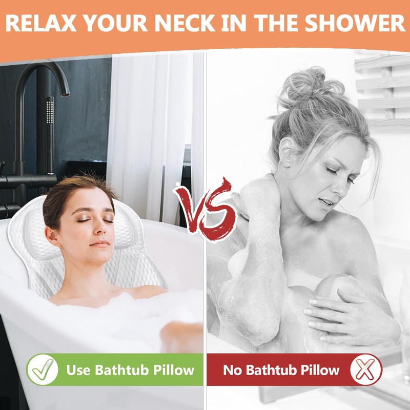 Purpledi Bath Pillow, Bath Pillow as Neck & Neck Pillow