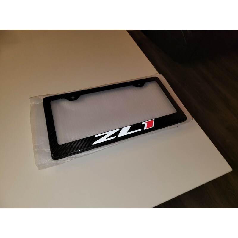 ZL1 Camaro Carbon Fiber License Plate Frame Tag Cover