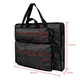 4K Boardbag Drawing Bag Painting Bag Handbag for Protecting Drawings Portable Waterproof for Storage and Transportation Drawing and Painting Tools Oxford, black