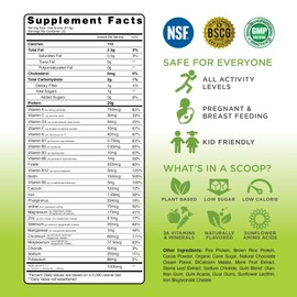 TRU Supplements TRU Plant Based Protein Powder, BCAA, EAA, 20g Vegan Protein, 100 Calories, 27 Vitamins, No Artificial Flavors 25 Servings (Natural Chocolate Cream)