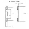 FPL #3-45-S Sliding Glass Door Replacement Mortise Lock with Security
