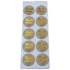 CuteBox Thank You for Supporting My Small Business Stickers with Heart 60pcs