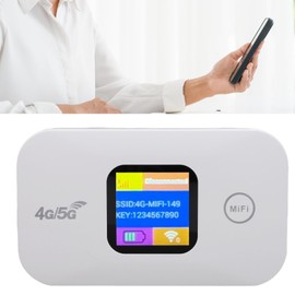 4G 5G LTE Mobile Hotspot, 300Mbps High Speed Portable LED Display Pocket WiFi Router with SIM Card Slot, Connect Up to 10 Devices, Portable WiFi Hotspot for Travel Camping Gaming