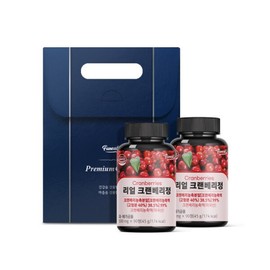 Highly Concentrated Real Cranberry Tablets, USA Cranberry Concentrate Powder, Gift Set with Handle (6-Month Supply), USA Cranberry Concentrate Powder / 고농축 리얼 크랜베리정 미국산 크랜베리 농축 분말 손잡이 선물세트 (6개월분) 미국산 크랜베리 농축 분말
