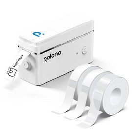 Portable Mini Sticker Printer, Polono P31S Wireless Mini Sticker Printer with Tape, for Study Notes, Barcode,Memos, Fillers, Mother‘s Day Gift:_Pink Printer+ 3 Roll