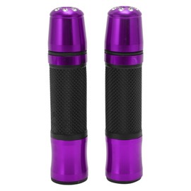HOPESPANNER 7/8" 22mm 15/16" 24mm Universal Motorcycle Hand Grips Cover Aluminum Alloy Rubber Handlebar Grips for Motorcycle Scooter Bicycle ATV Purple 1 Pair