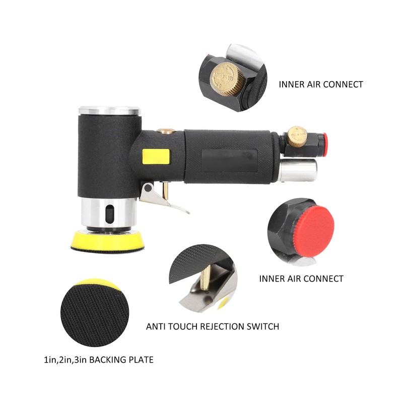 Air Orbital Sander Stable Performance Low Power Consumption Zinc Alloy