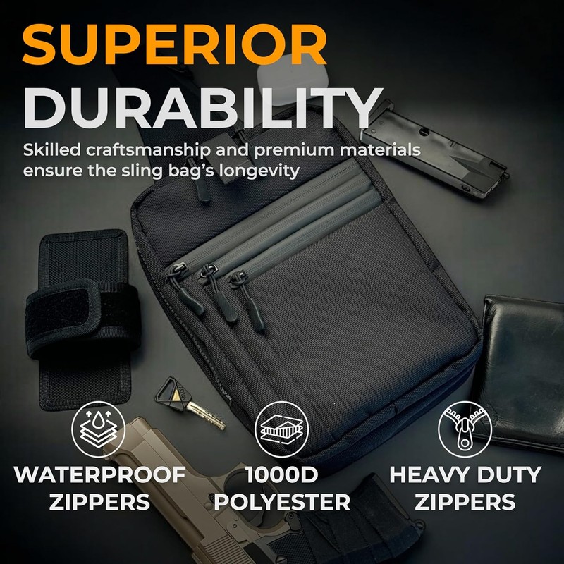 Premium Conceal Carry Sling Bag for Men with Quick Access