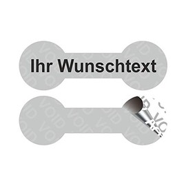 Void Security Labels "Your Desired Text" on a Roll - 60 x 20 mm (Black - Pack of 1000)