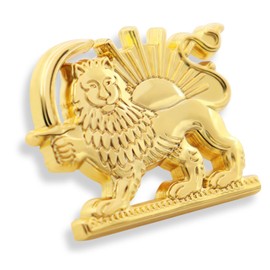 6-Pack Persia Iran Flag Lapel pins Bulk Metal Old Persian Iranian Lion Sun and Crown pin Souvenir Series Gifts