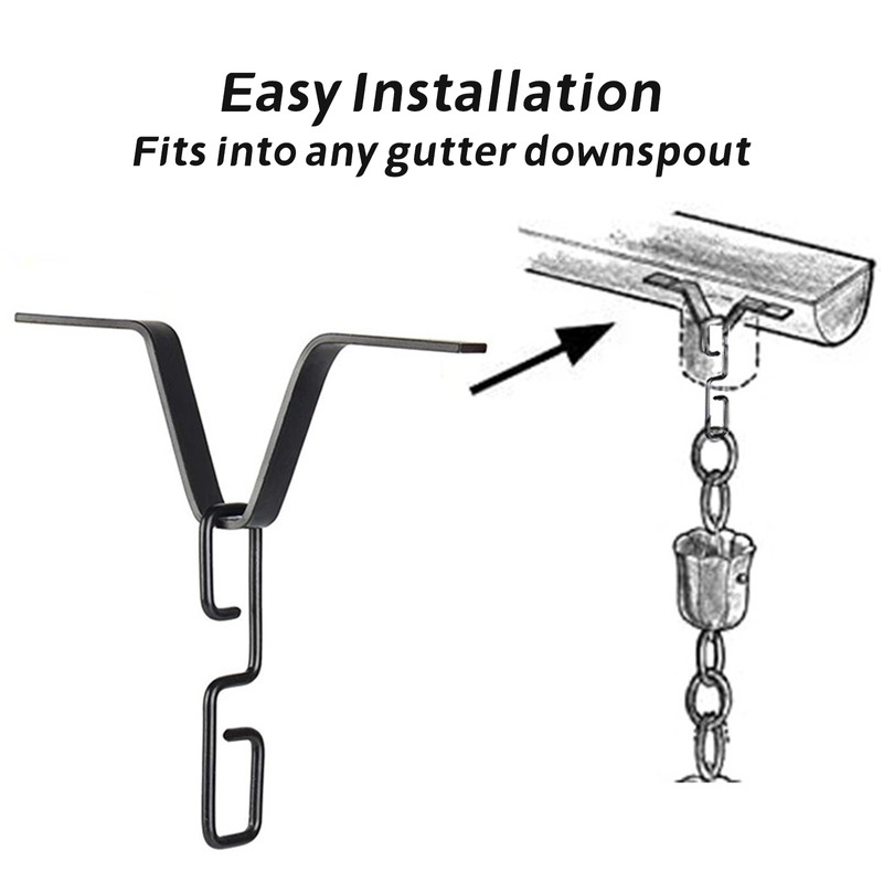 V Shaped Installation Rain Chain Gutter Clip Rain Chain Anchor