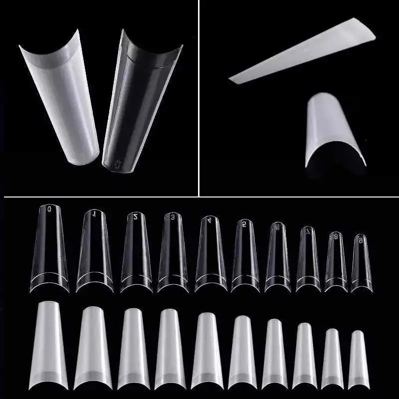 Tip Coffin Corto 500 Piezas Uñas Acrilicas Resistente