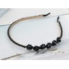 Alilang Copper Tone Shiny Black Beads Girls Headwear Headband Hair