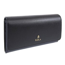 Furla WP00317 Camelia Continental Wallet Women's Long Wallet, Leather, Leather Brand, Camelia Continental Wallet, NERO (O6000)