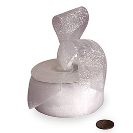 White Shimmer Sheer Organza Ribbon 3/8" X 25 Yards