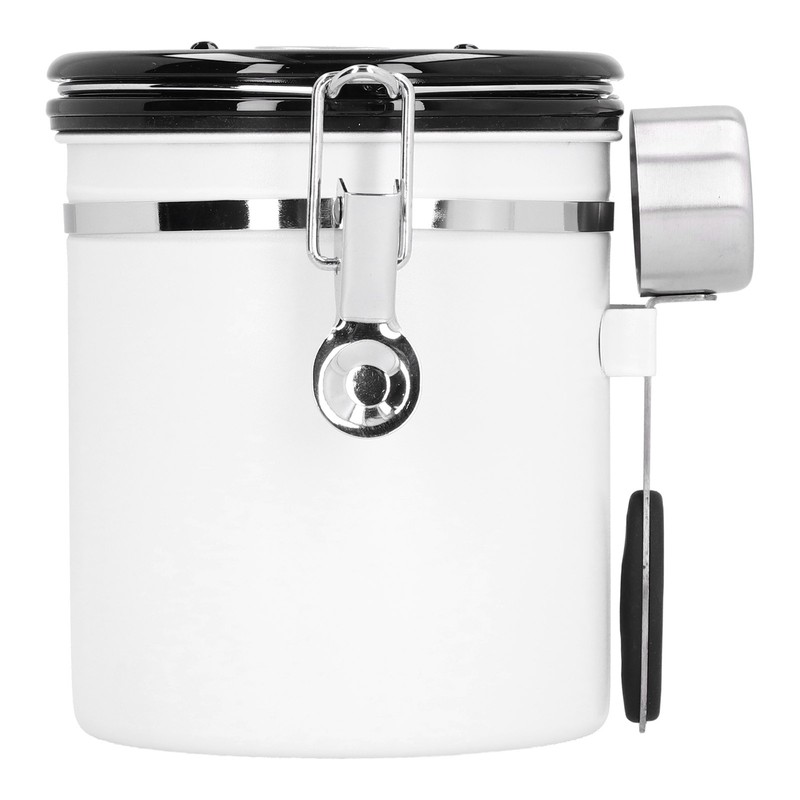 Sealing Container with Spoon Stainless Steel Coffee Beans Canister with