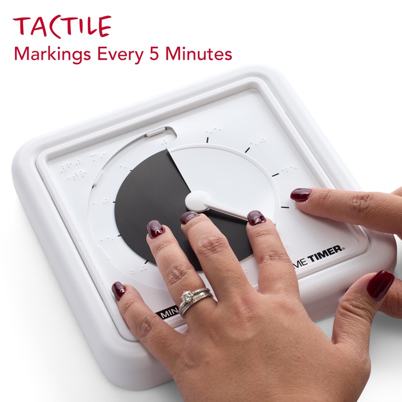 Time Timer® Numberless Braille 8-Inch Visual Timer – 60-Minute Countdown
