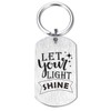 Let Your Light Shine Keychain Religous Faith Gifts Christian Bible