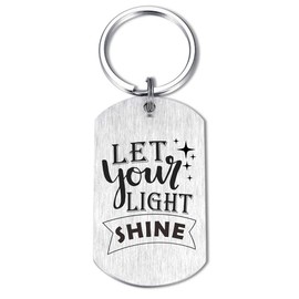 Let Your Light Shine Keychain Religous Faith Gifts Christian Bible Inspirational