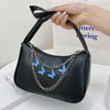 MUNSKT Women's Handbags, Women's Chain Shoulder Bag, PU Leather, Butterfly
