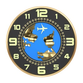 Wall Clock Decorative Wall Clocks Battery Operated (AA batterie not Included) 12 inch Silent Non-Ticking Metal Frame High End Texture Clocks for Living Room Bedroom Kitchen Office