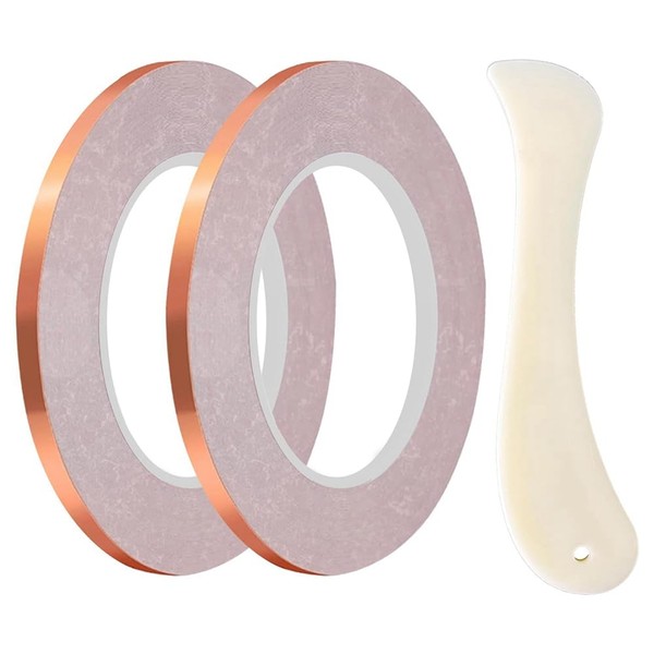 HiCOZZIE Copper Foil Tape with 5mm Backing for Stained Glass