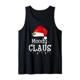 Santa Hat Christmas Lights Decor Funny Xmas Moody Claus Tank Top