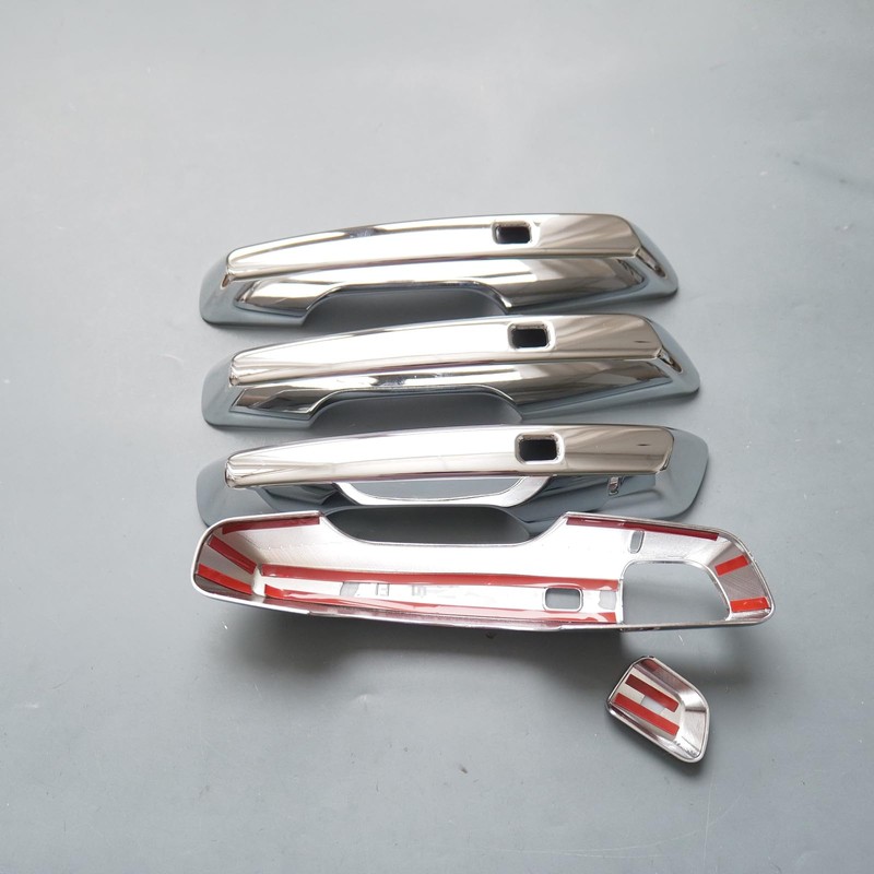 ZiWen Chrome Gloss Black Carbon Fiber Sport Door Handle Cover