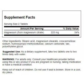 Swanson Magnesium Citrate - Super Strength 112.5 mg 240 Tabs
