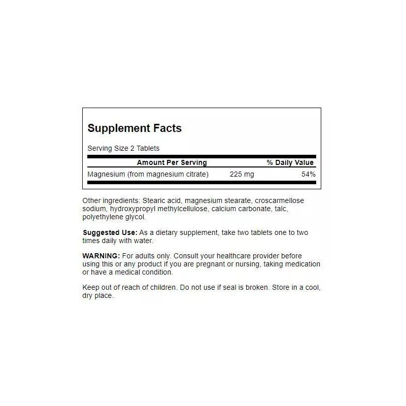 Swanson Magnesium Citrate - Super Strength 112.5 mg 240 Tabs