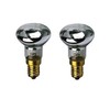 Set of 2 R39 E17 Replacement Light Bulb Motion Lamp 30 Watt Reflector Type