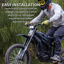 motoparty for Talaria Sting R MX4 Floodlight Headlight Kit PC Lens Motorcycle Light Bar Headlamp