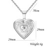 KunBead Jewelry Letter N Initial Picture Photo Heart Locket Alphabet