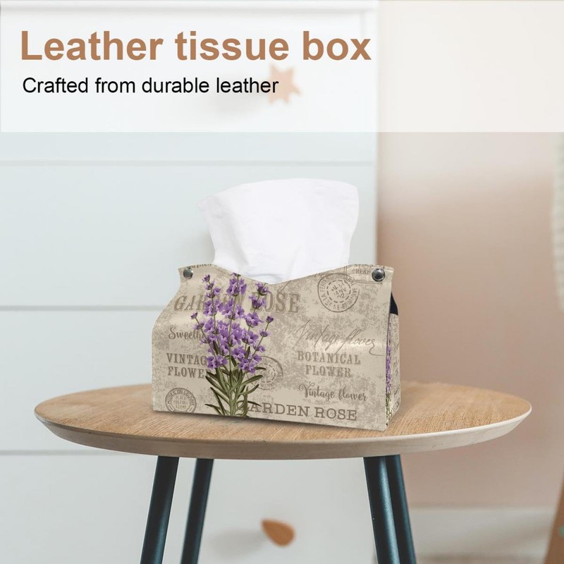 2 Pack Tissue Box Cover Holder, Boardwalk with Shells Rectangle