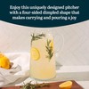 Libbey Impressions Large Glass Pitcher, 80 Oz, Clear, Tall Cocktail