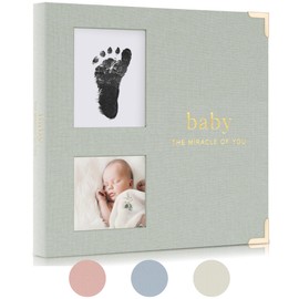 Keepsake Baby Memory Book for Boys and Girls – Timeless First 5 Year Baby Book With Photoslots – Cute Baby Journal Scrapbook or Photo Album - A Milestone Book to Record Every Event from Birth to Age 5