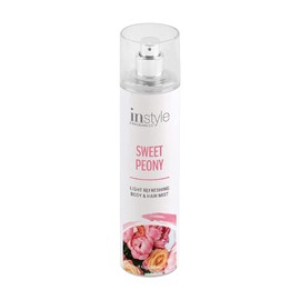 Instyle Fragrances Light Refreshing Body & Hair Mist, Sweet Peony, Premium Women’s Body Spray, Infused with Panthenol, CLEAN, Vegan, Paraben-Free, Phthalate-Free, 8 Fluid Ounces