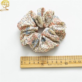 [SEISEI] Japanese Style Scrunchie Simple Women's Girls Hair Elastic Black Cute Scrunchie Hair Accessory Large Hair Closure Scrunchie Set, Beautiful, Adult, Elegant, Wedding, 3/4/5/6/7 Piece Set, 6-piece set (Floral 3)