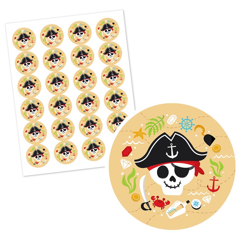Big Dot of Happiness Pirate Ship Adventures - Skull Birthday