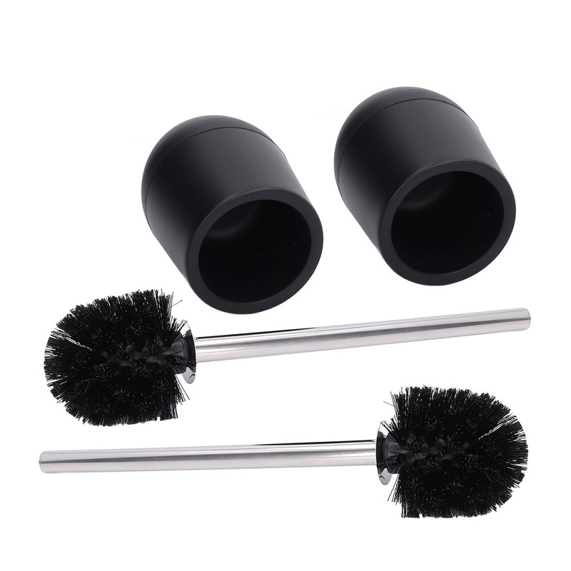 2Pcs Toilet Brush Robust Lockable Threads Efficient Safe Durable Material